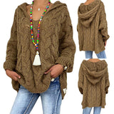 Braided Hooded Pullover