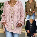Braided Hooded Pullover