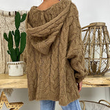Braided Hooded Pullover