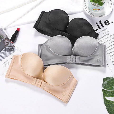 Front Hook Adjustable Strapless Bra